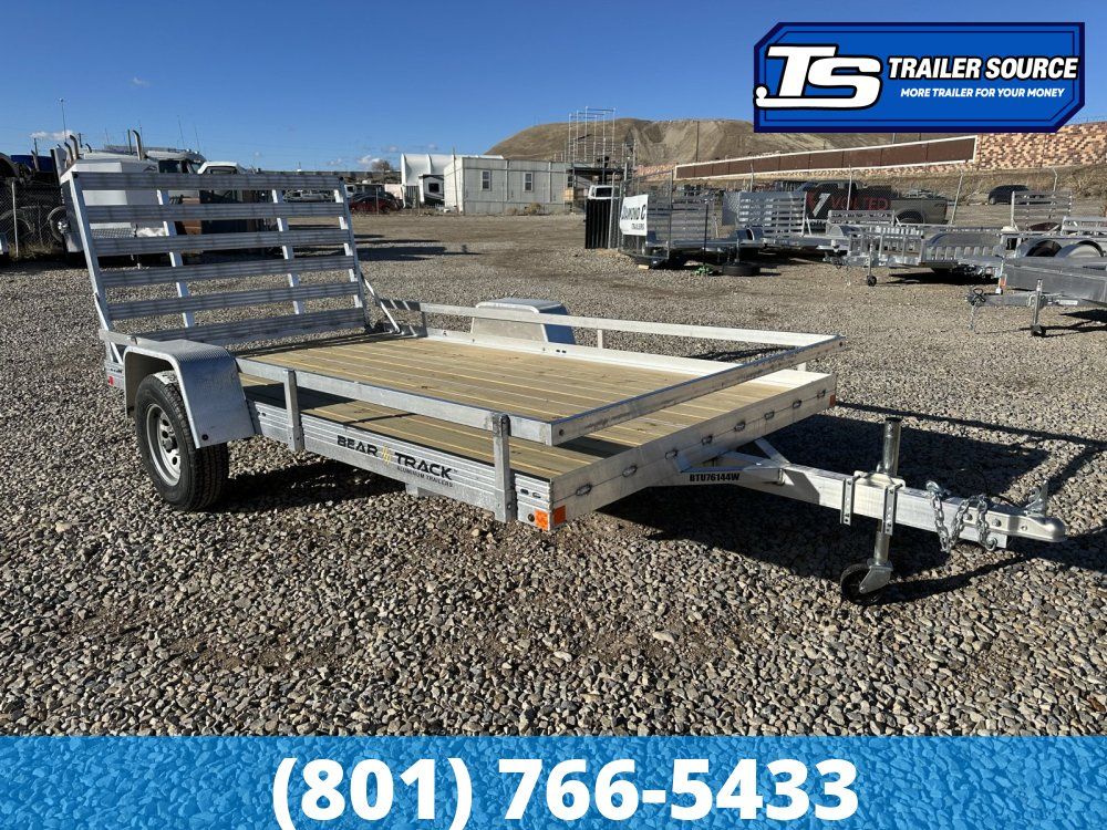 6.5x12 Bear Track BTU-W Aluminum Utility Trailer - 3.5K GVWR - Side Rails