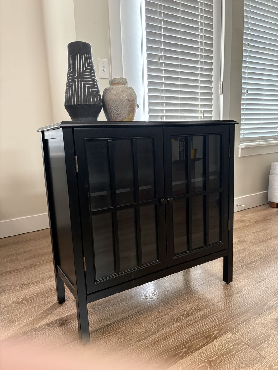 Storage Cabinet w/ Glass Doors