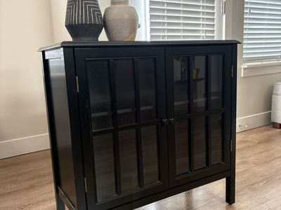 Storage Cabinet w/ Glass Doors