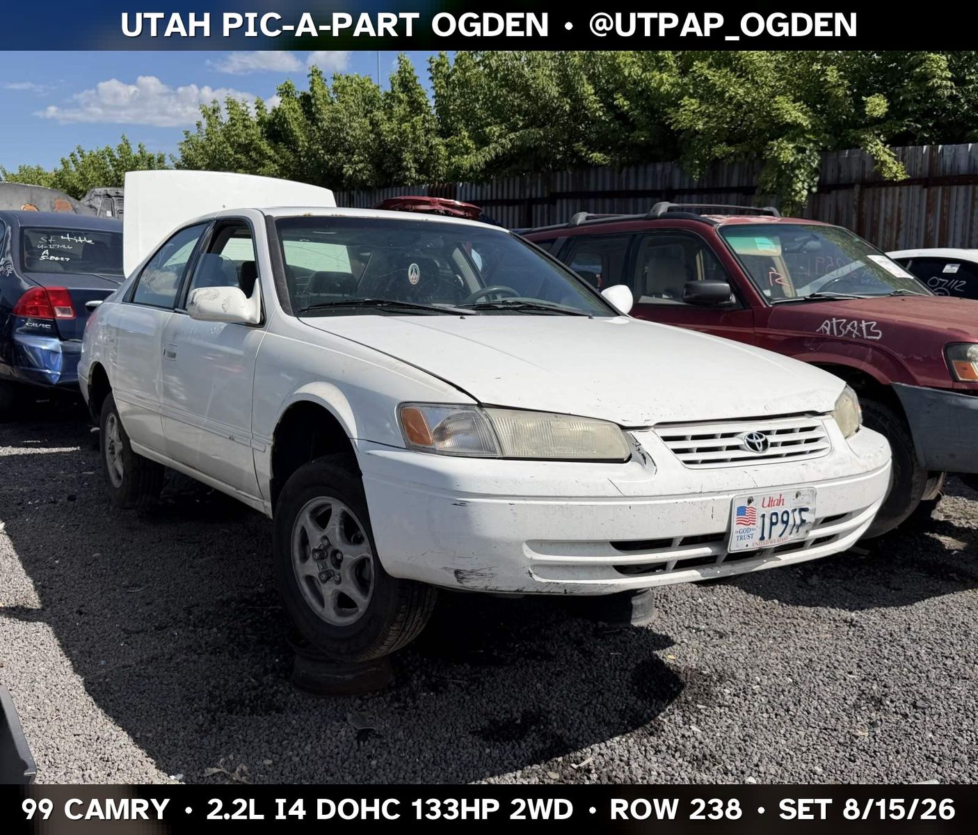 Just In! 1999 Toyota Camry Parts - UTPAP Ogden