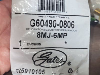 Gates G60490-0806 8MJ-6MP Hydraulic Hose Fitting