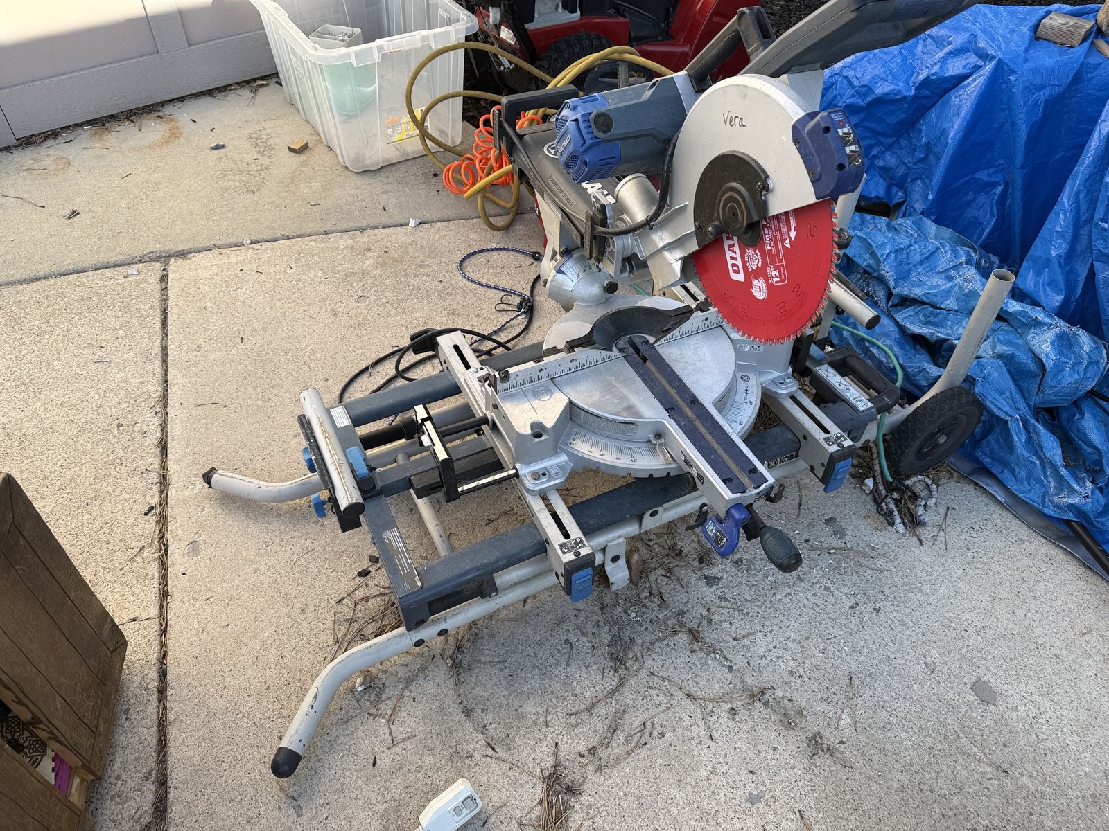 Kobalt 12 in. Sliding Compound Miter Saw with Rolling Stand