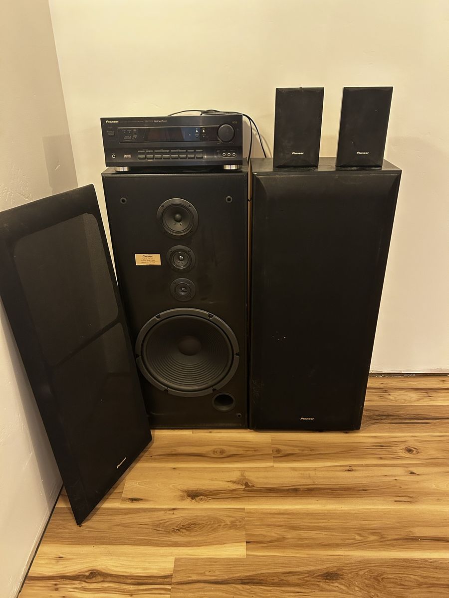 Pioneer VSX-D309 Receiver & CS-1710D 4-Way Speaker System (2 Towers, 2 Satellite Speakers)