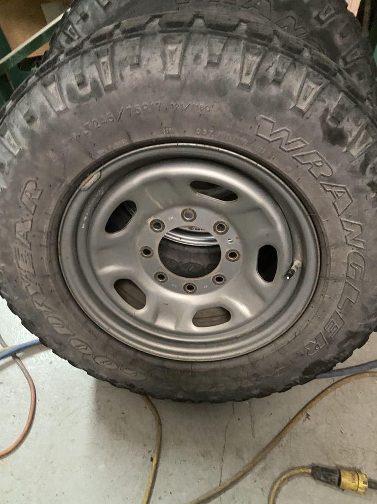 Tires And Rims From A 2016 Ford F350