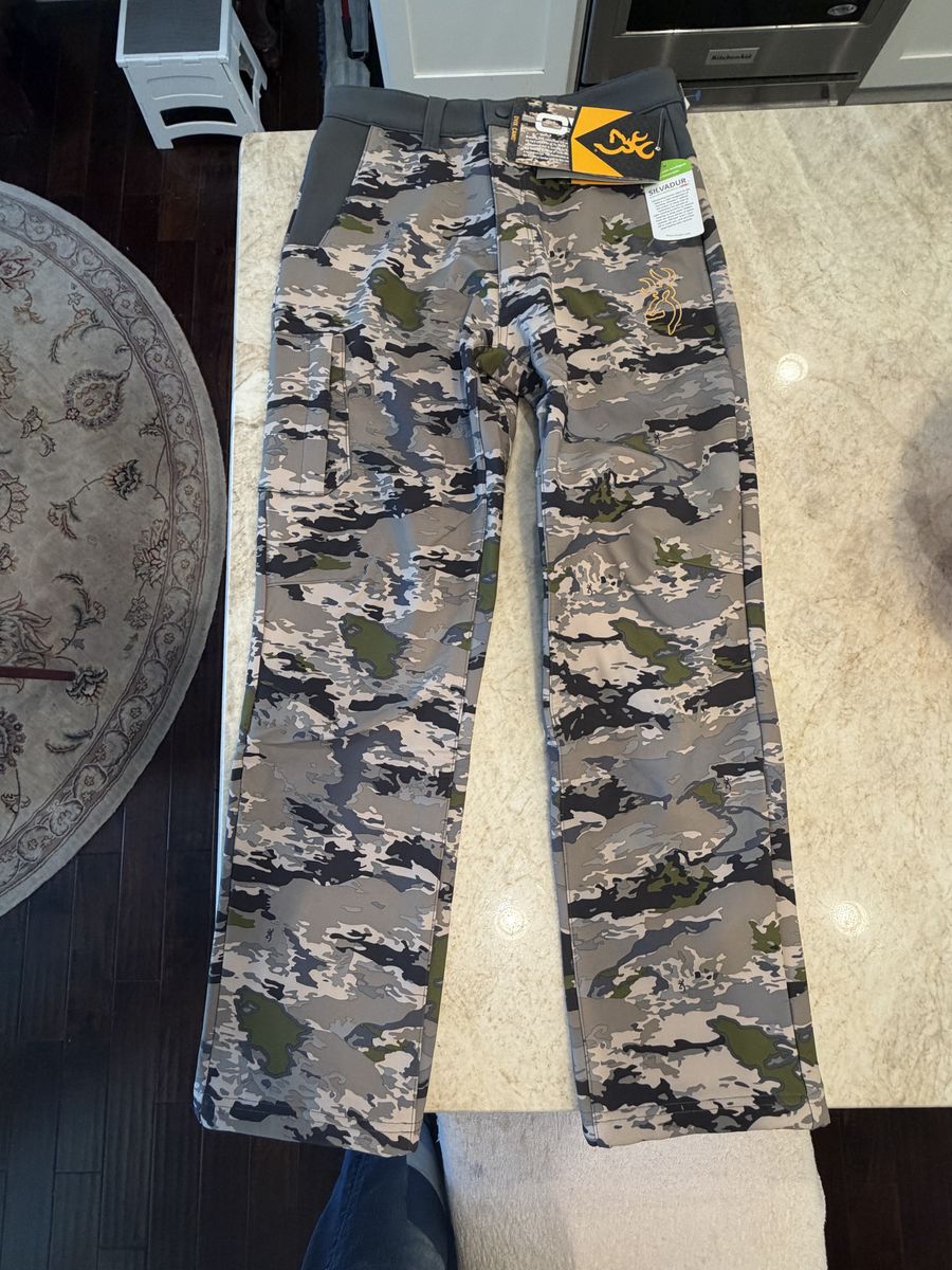 NEW Browning Early Season Mens Ovix Camo Hunting Pants Size 34 Regular (Odor Control)