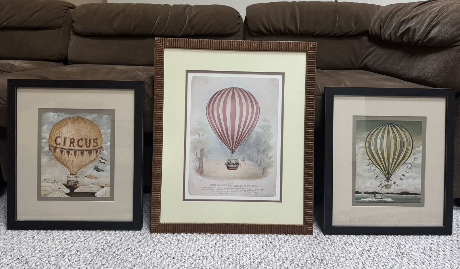 Framed hot air balloon prints