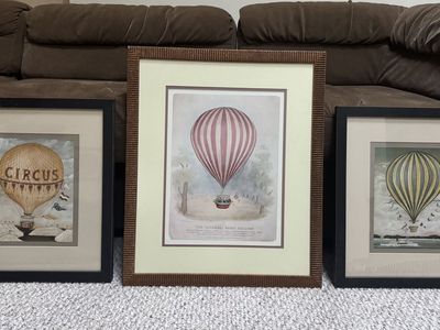 Framed hot air balloon prints