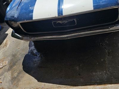1967Classic Blue Ford Mustang Project Car with White Racing Stripes