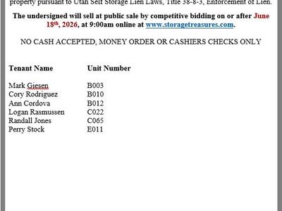 Notice of Auction