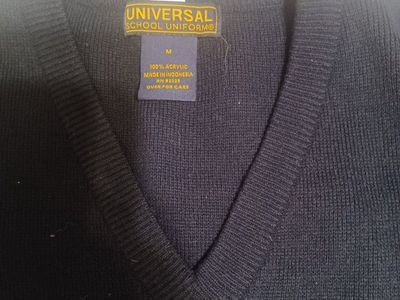 Universal School Uniforms V-Neck Sweater Vest Navy Blue Size M