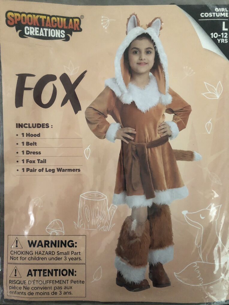 Fox Costume Size 10-12