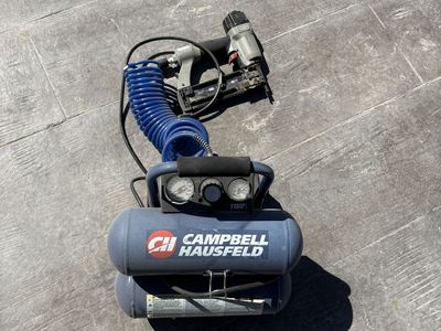 Small compressor with Brad nailer