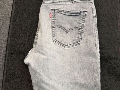 Levi's 514 Straight Fit Black Denim Jeans Size 35x32