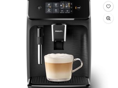 Philips 1200 Fully Automatic Espresso Machine with Milk Frother, Black
