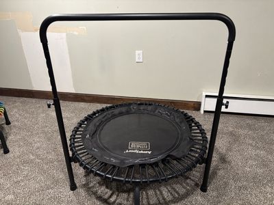 Jumpsport 220 Fitness Trampoline with Handlebar - Mini Rebounder for Exercise