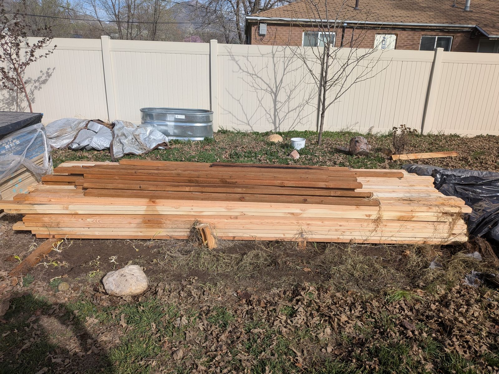 2X4X10, 2X4x8 treated, structural panel board.