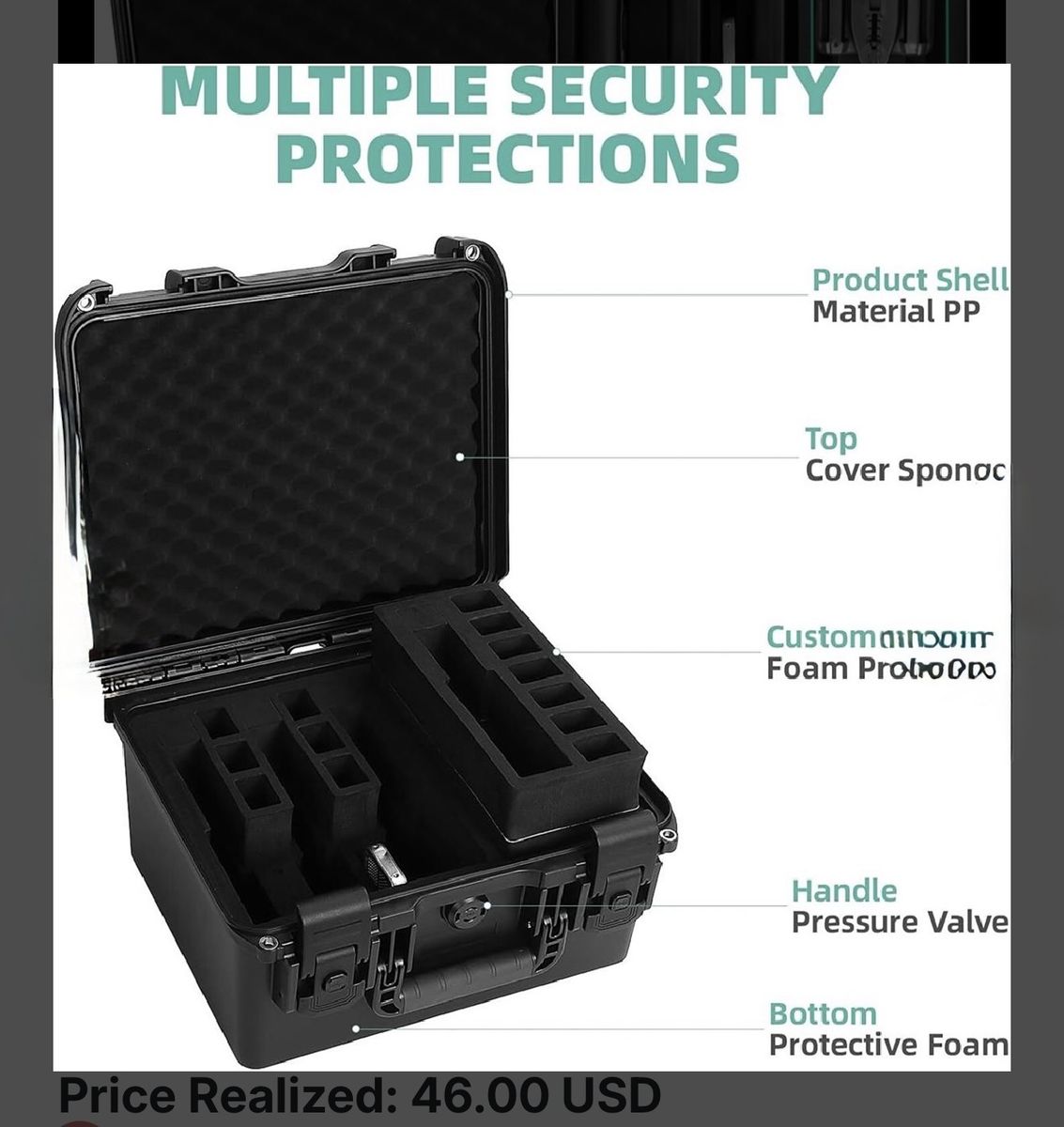 Customizable Hard Pistol Case - Holds 4 Pistols & 13 Mags - Waterproof IP67