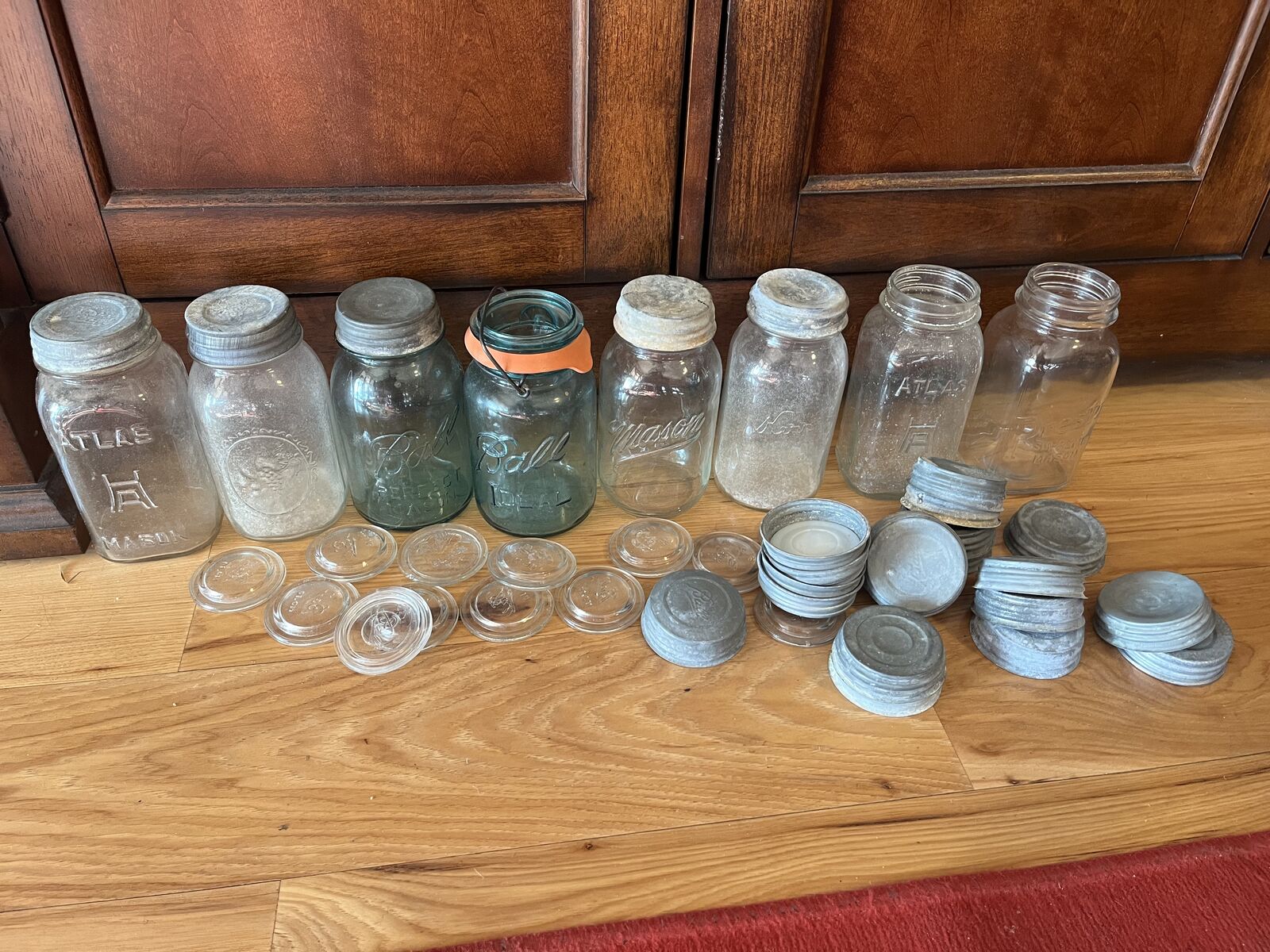 Vintage Canning Jars and Lids