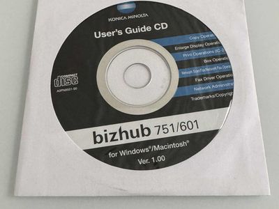 Konica Minolta bizhub 751/601 User's Guide CD - Version 1.00 - Windows/Mac