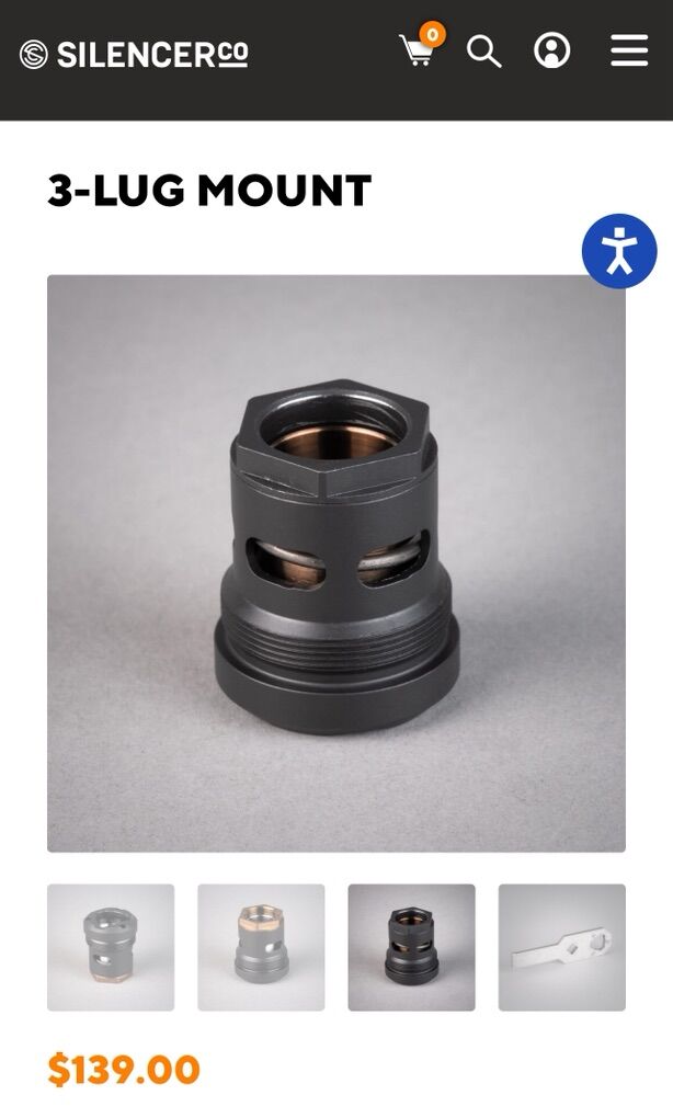 SilencerCo 3-Lug Mount (9mm)