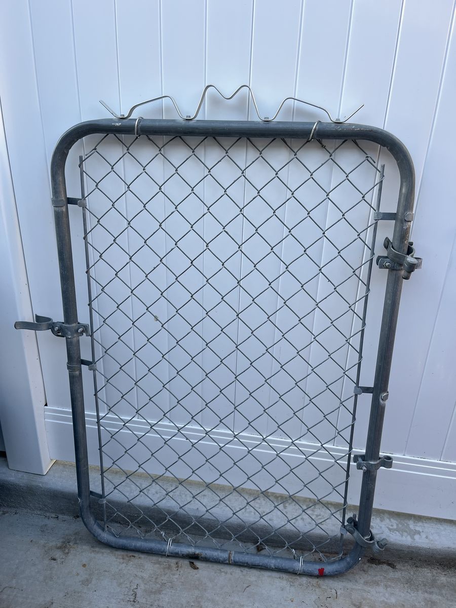 metal  chain link garden gate 49” T X 41 1/2 W