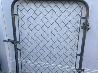 metal chain link garden gate 49” T X 41 1/2 W