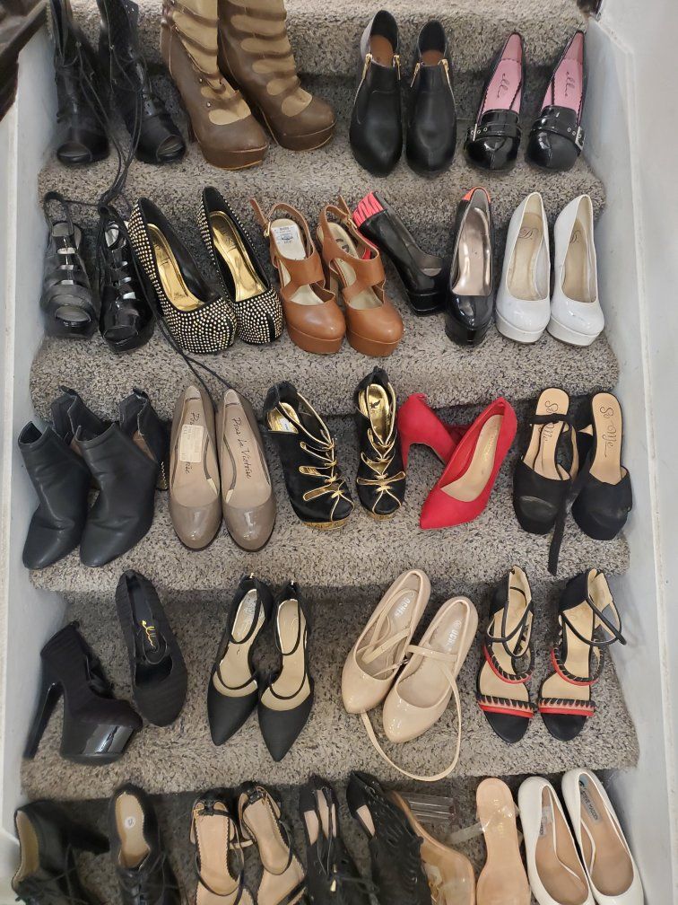 Assorted Women's Footwear: Heels, Flats, Boots & More - Various Sizes & Styles