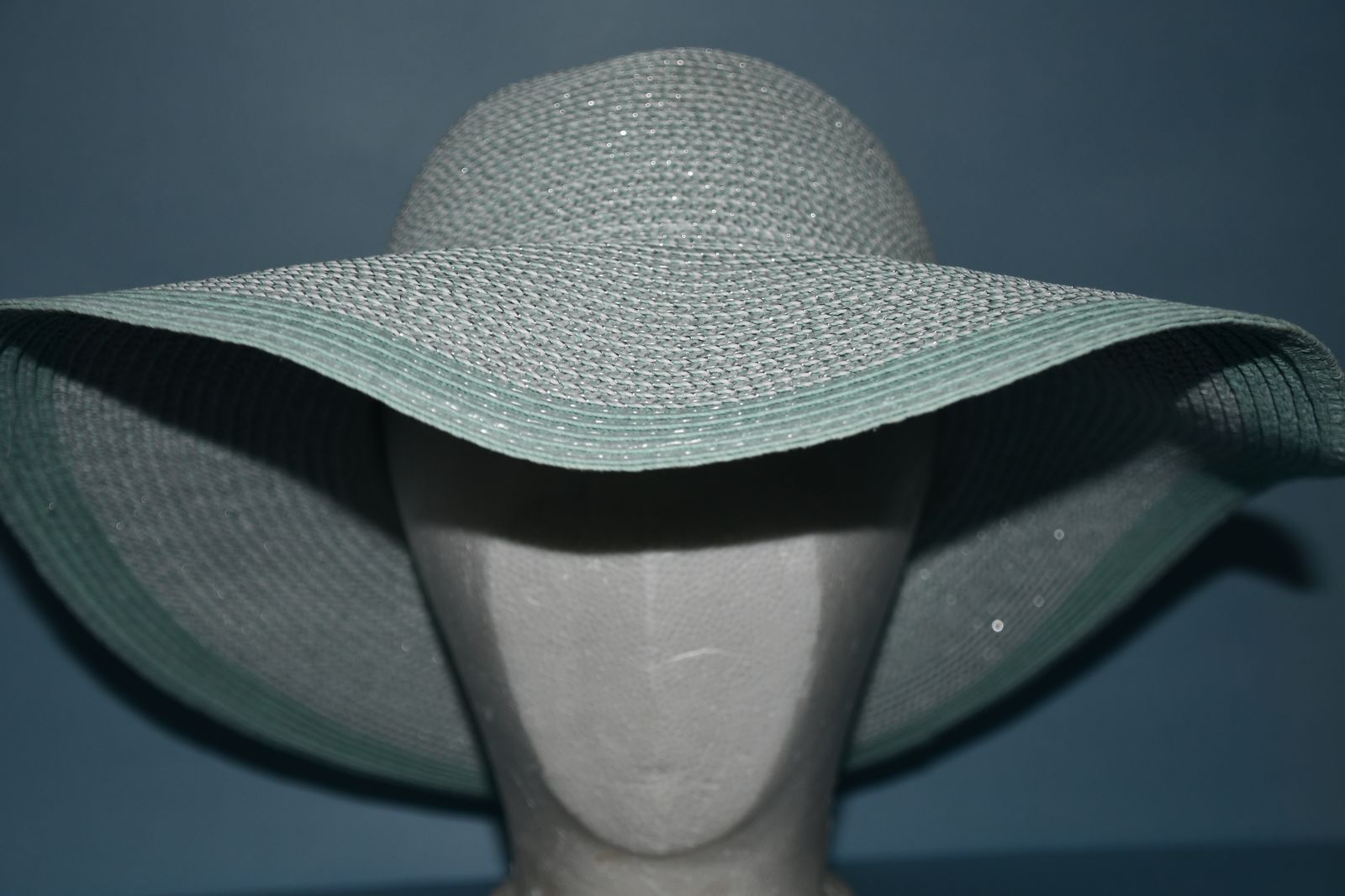 SUMMER HAT ~ TURQUOISE with a LITTLE SPARKLE ~ ONE SIZE ~ BRIM LENGTH 4" ~ CUTE & CLEAN!
