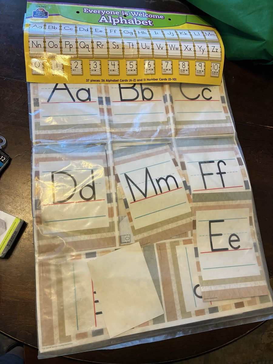 New, Everyone is Welcome Alphabet & Number Cards - 37 Piece Set, Teacher Resources