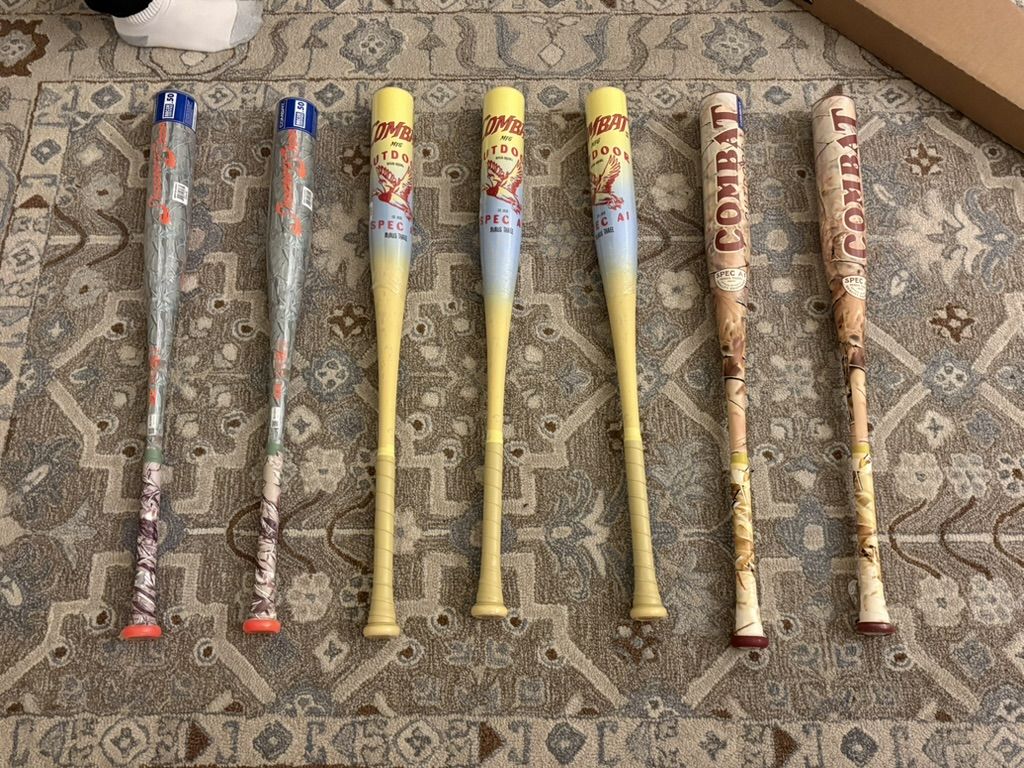Brand New Combat Spec a1 BBCOR Outdoor Baseball Bats 32 and 33 Inch Sizes
