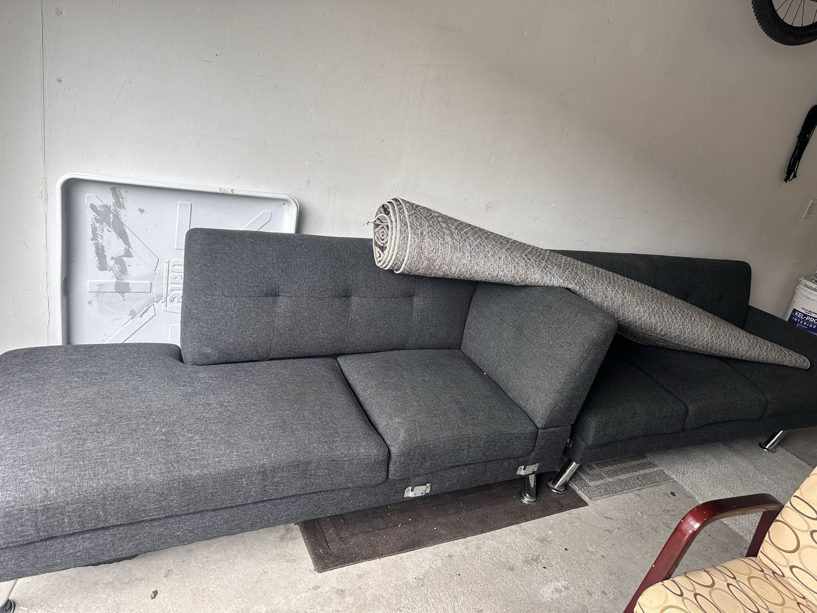 Dark gray couch