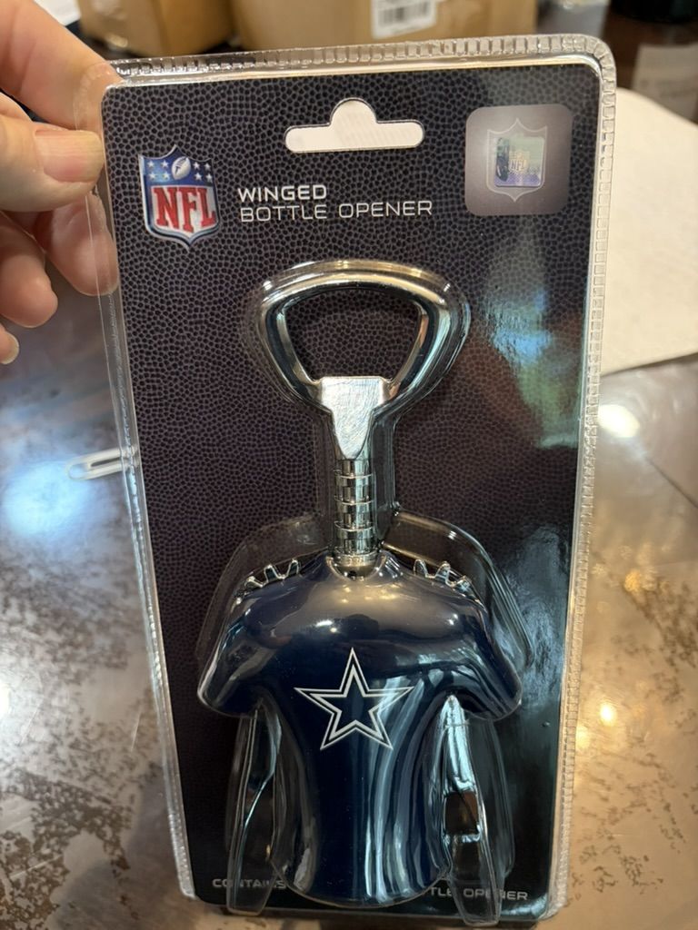 NFL Dallas Cowboys Winged Bottle Opener Corkscrew New in Package