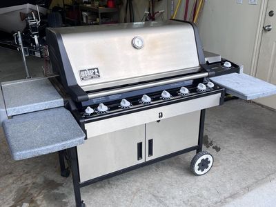 Weber Summit Gold 6-Burner Gas Grill w/ Side Burner & Folding Side Shelves