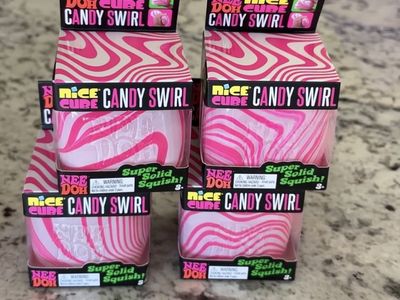 NeeDoh Nice Cube Candy Swirl Squishy Fidget Toy