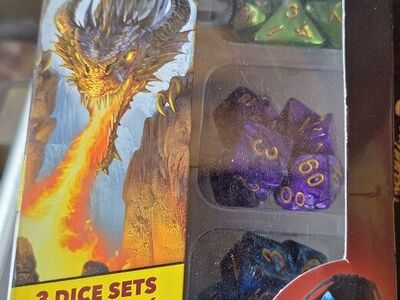 Spin Master Games Campaign Dice For Role Playing Games 3 Sets with Pouches New