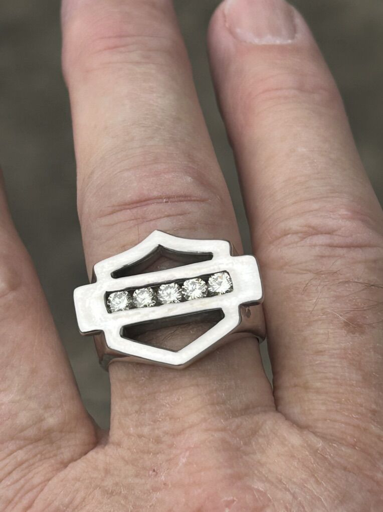 Harley Davidson Bar and Shield Diamond Ring