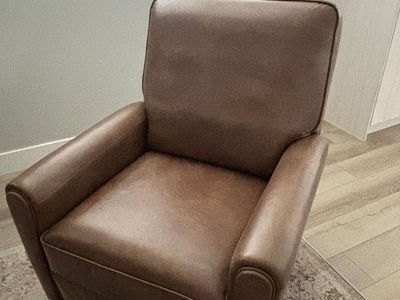 Brown Faux Leather Reclining Armchair