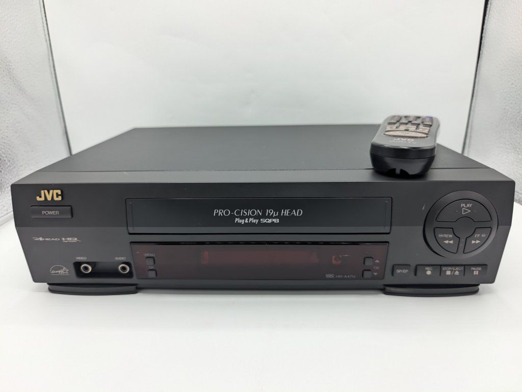 JVC HR-A47U VHS VCR 4-Head HQ Pro-Cision 19µ Head - w Remote - Fully Serviced