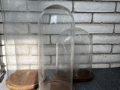 Set of 3 large pottery barn cloches