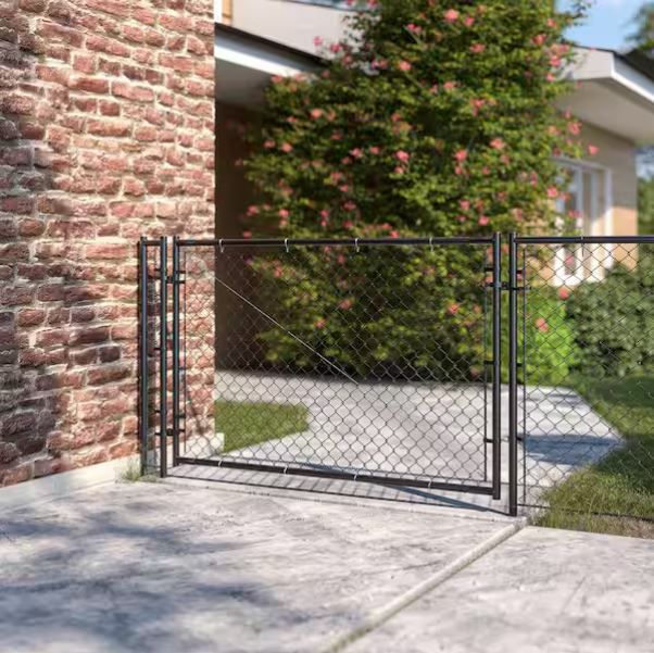 NEW! Adjust-A-Gate, Expandable 24”-72” Wide, 4 Feet Tall Chain Link Gate, Black