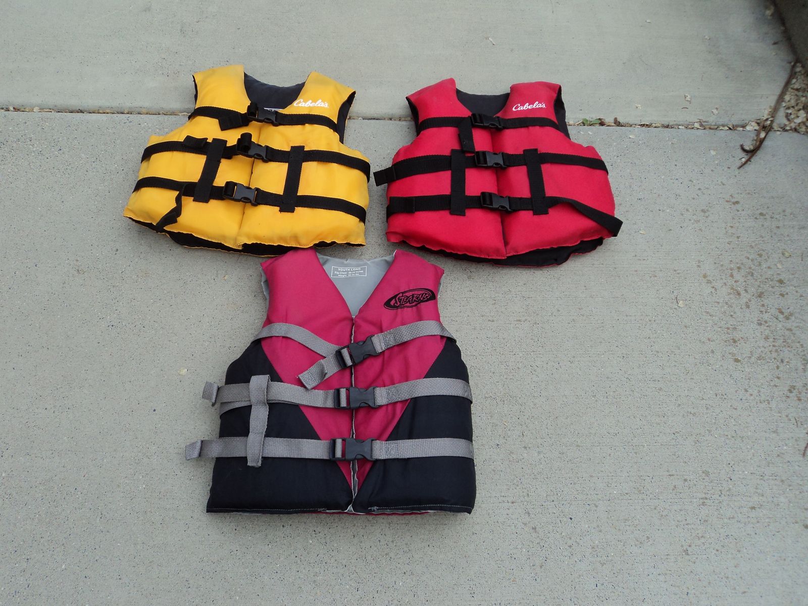 50# To 90# Youth Life Jackets--Your Choise $10.00 Ea Or All Three For $25.00