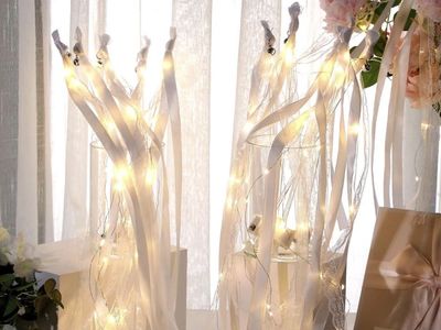 82 Wedding Wands with LED Lights, Ribbons, Lace - Silk Fairy Wands for Send-Off or Birthday