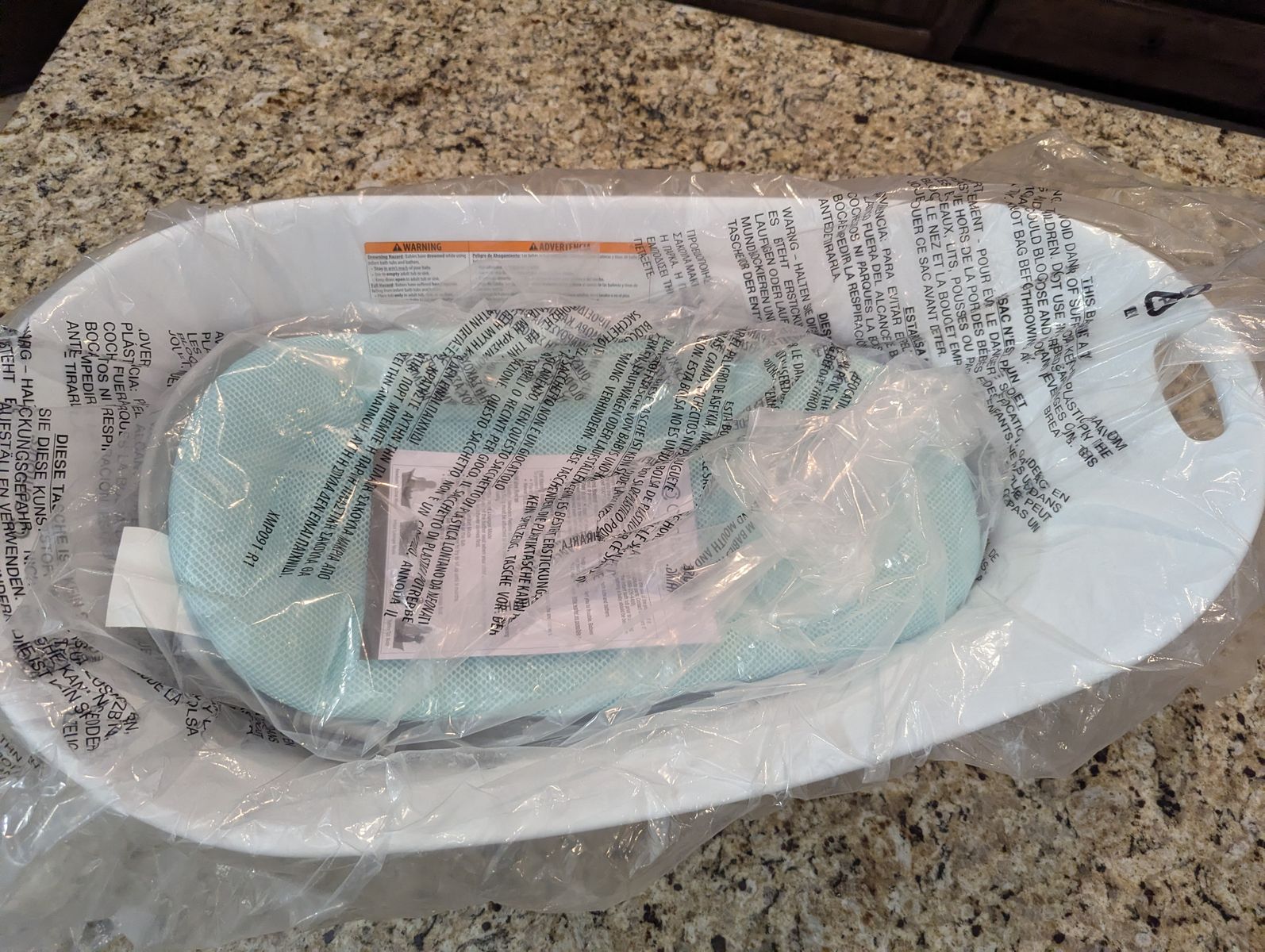 Contours Oasis 4-in-1 Comfort Cushion Baby Bathtub White Seat Cover Mint Green