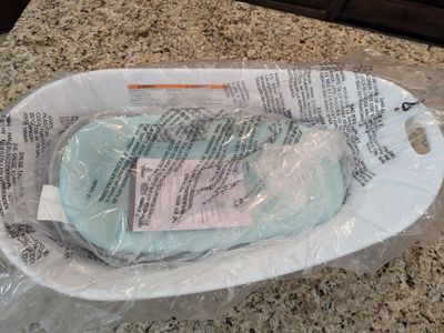 Contours Oasis 4-in-1 Comfort Cushion Baby Bathtub White Seat Cover Mint Green