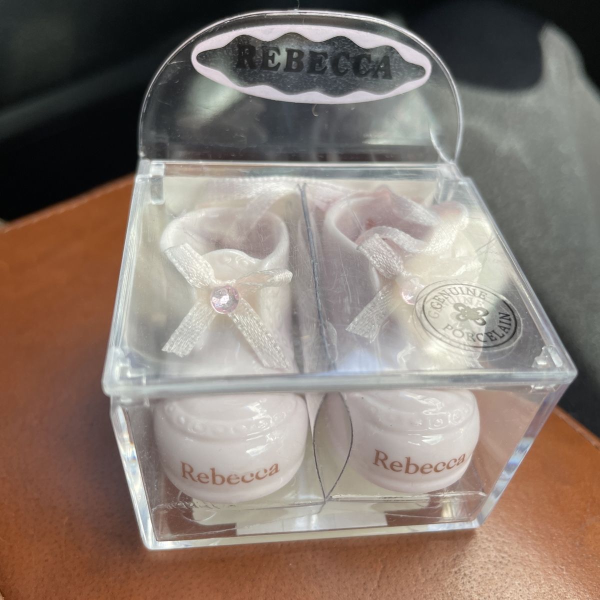 rebecca Genuine Porcelain Pair Miniature Pink Baby