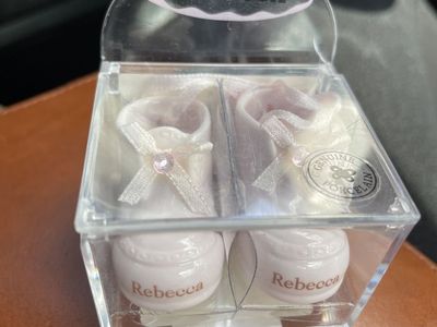 rebecca Genuine Porcelain Pair Miniature Pink Baby