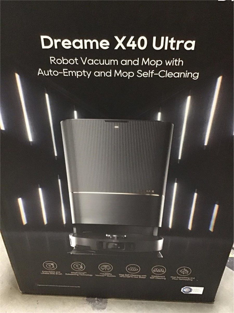 Dreame X40 Ultra Robot Vacuum & Mop with Auto-Empty and Mop Self-Cleaning - NEW
