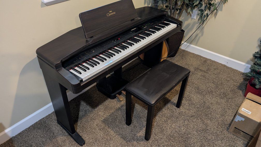 Yamaha Clavinova CVP-87A Digital Piano with Bench - Weighted Keys, Full Keyboard