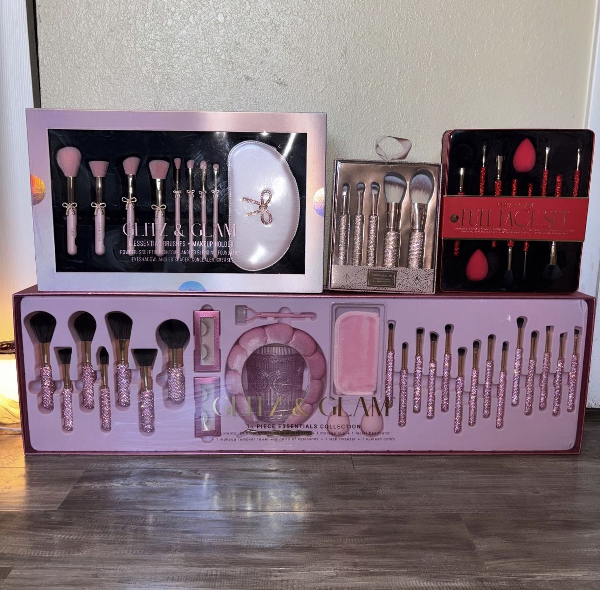 Glitz & Glam Rhinestone Makeup Brush Sets