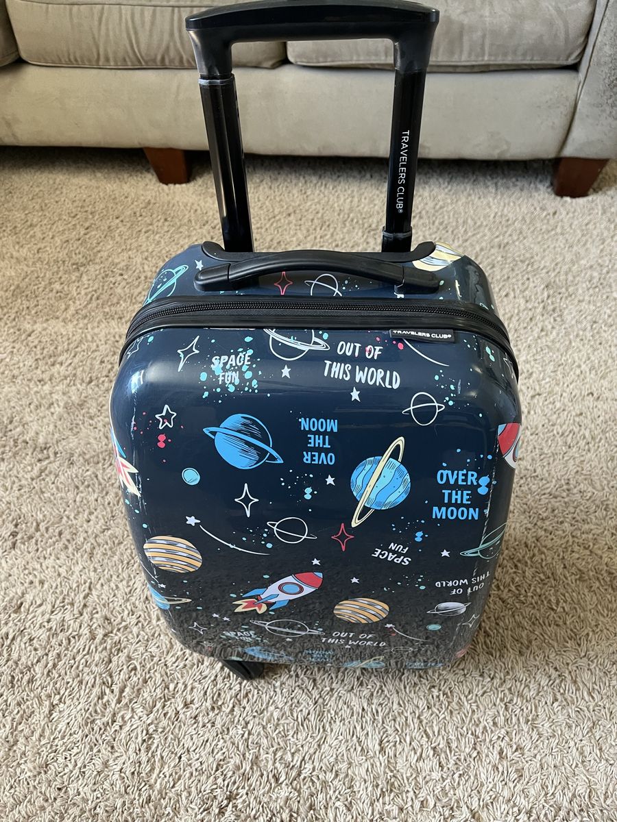 Traveler's Club Kids' Space Themed Kid’s Carry-On Suitcase - "Out of This World" Design